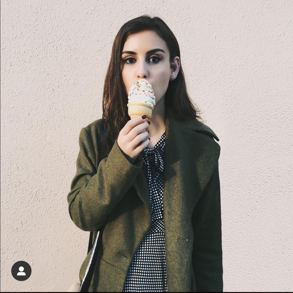 ASOS Olive Green Flared Coat - Picture 2 of 4